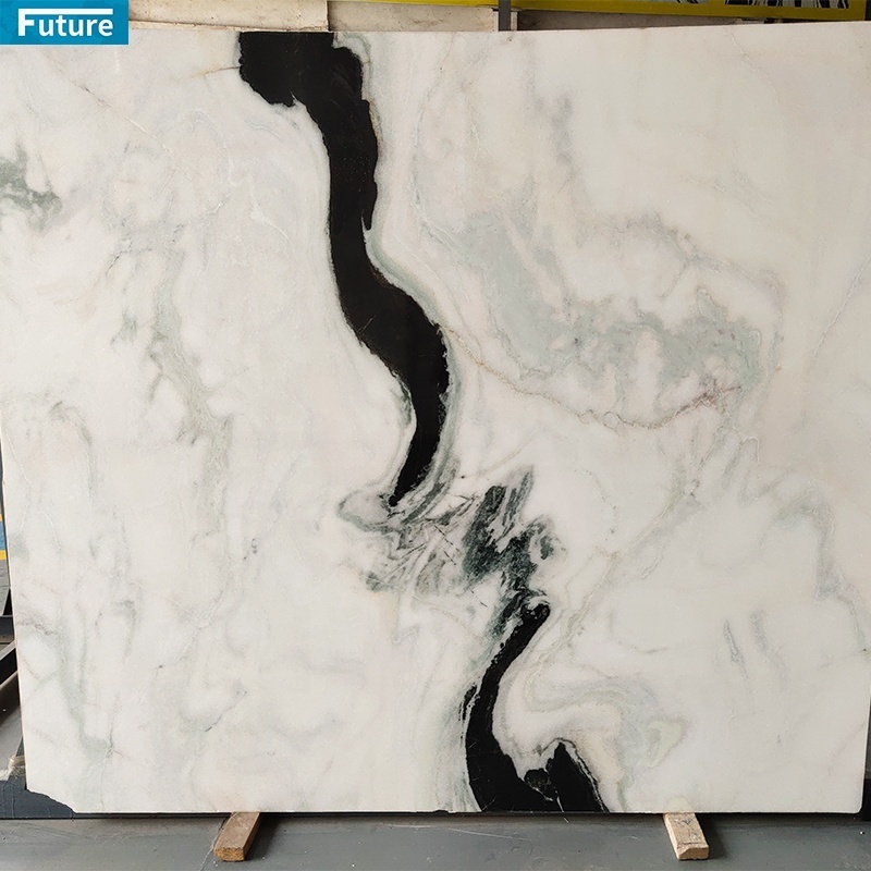 Wholesales 100% Pure Natural Marble Popular Slabs and Tiles Panda White Marble Stone Panda White