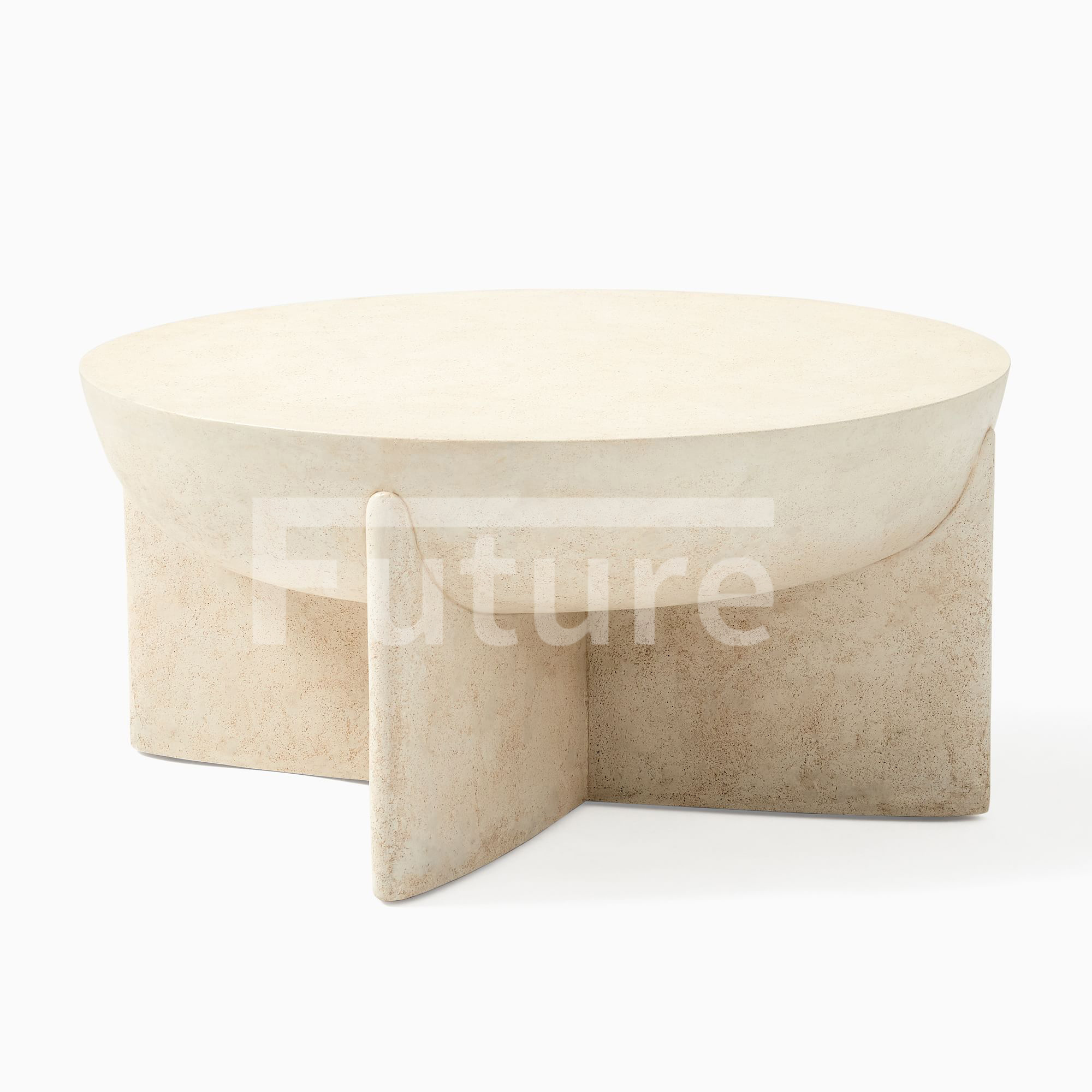 New Arrival Living Room Furniture Beige Travertine Round Coffee Table marble table coffee