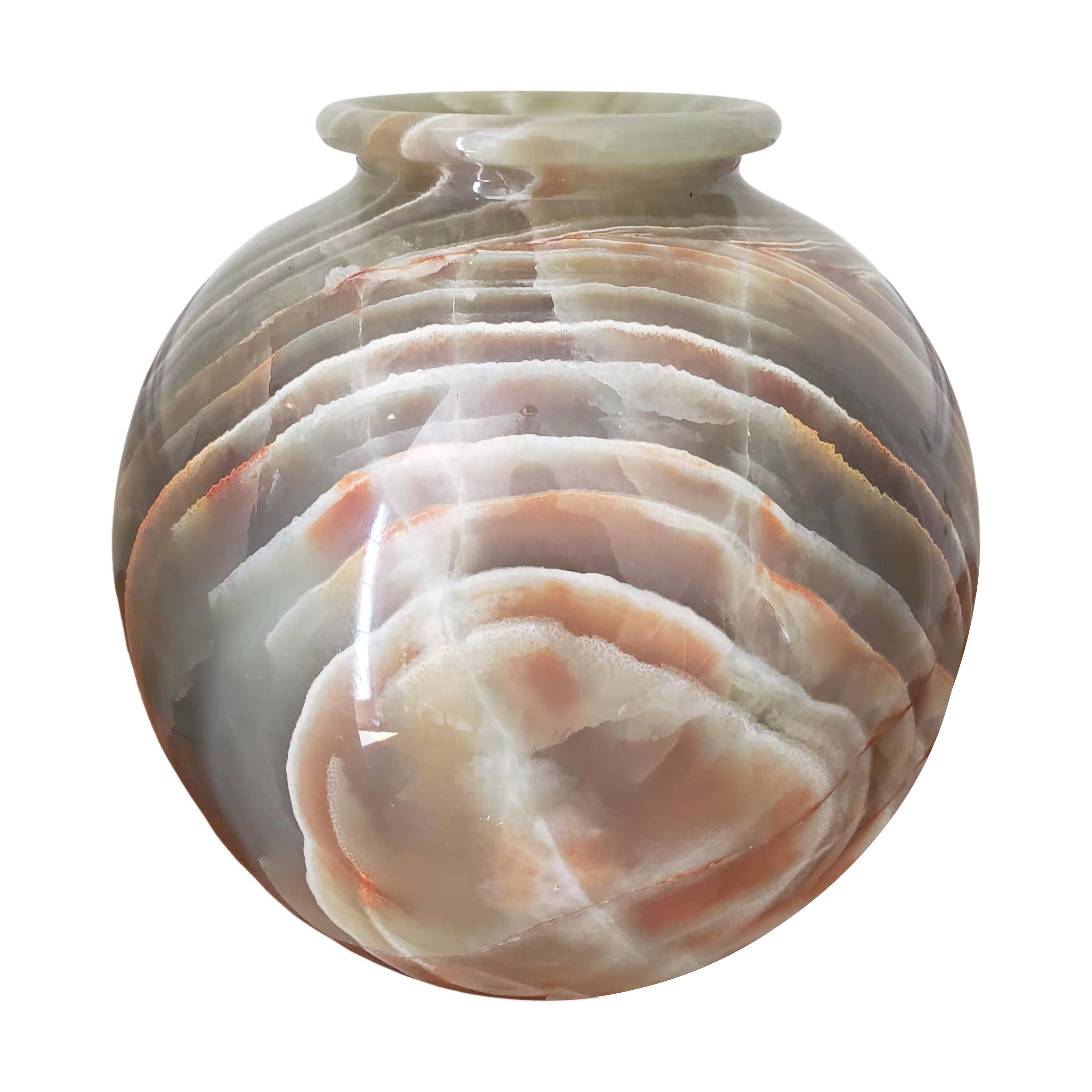 Luxury Retro Marble Vase Home Decoration Natural Green Onyx Vase