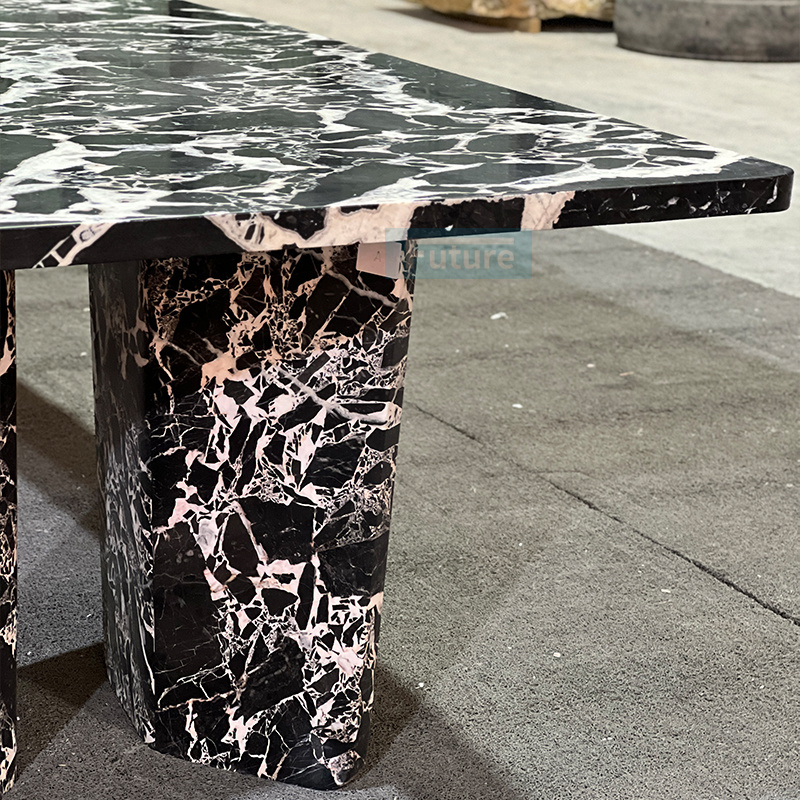 High Quality Wholesale Modern Rectangular Table Casual Living Room Dining Table Fashion Calacatta Viola Marble Dining Table