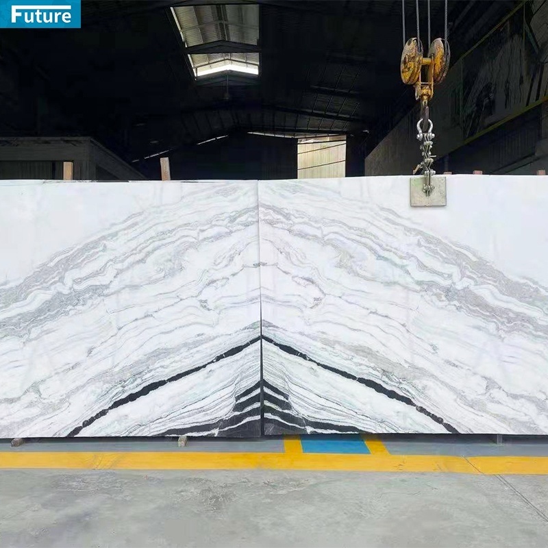 Wholesales 100% Pure Natural Marble Popular Slabs and Tiles Panda White Marble Stone Panda White