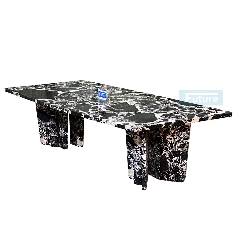 High Quality Wholesale Modern Rectangular Table Casual Living Room Dining Table Fashion Calacatta Viola Marble Dining Table