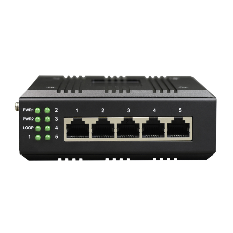 Din Rail Unmanaged 5 Ports Gigabit Ethernet Industrial Network Switch