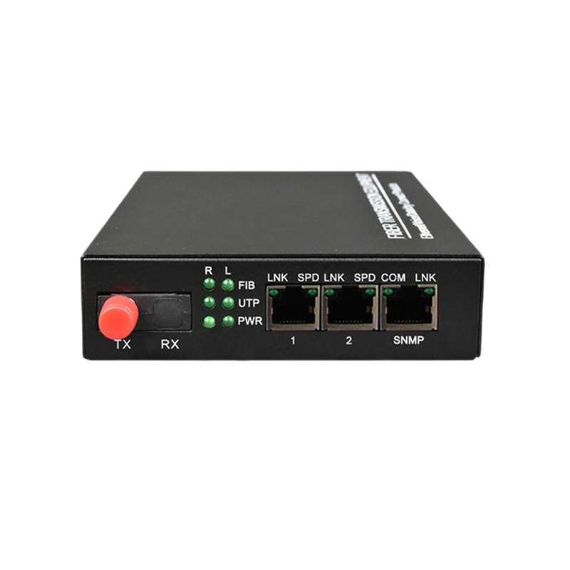 Managed 2 Port Gigabit Ethernet Fiber Optical Media Converter with SNMP