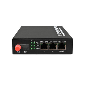 Managed 2 Port Gigabit Ethernet Fiber Optical Media Converter with SNMP