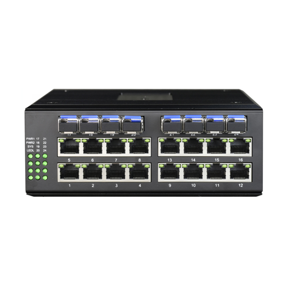 Industrial Managed 16 Ports Gigabit Ethernet Switches SFP Network Switch