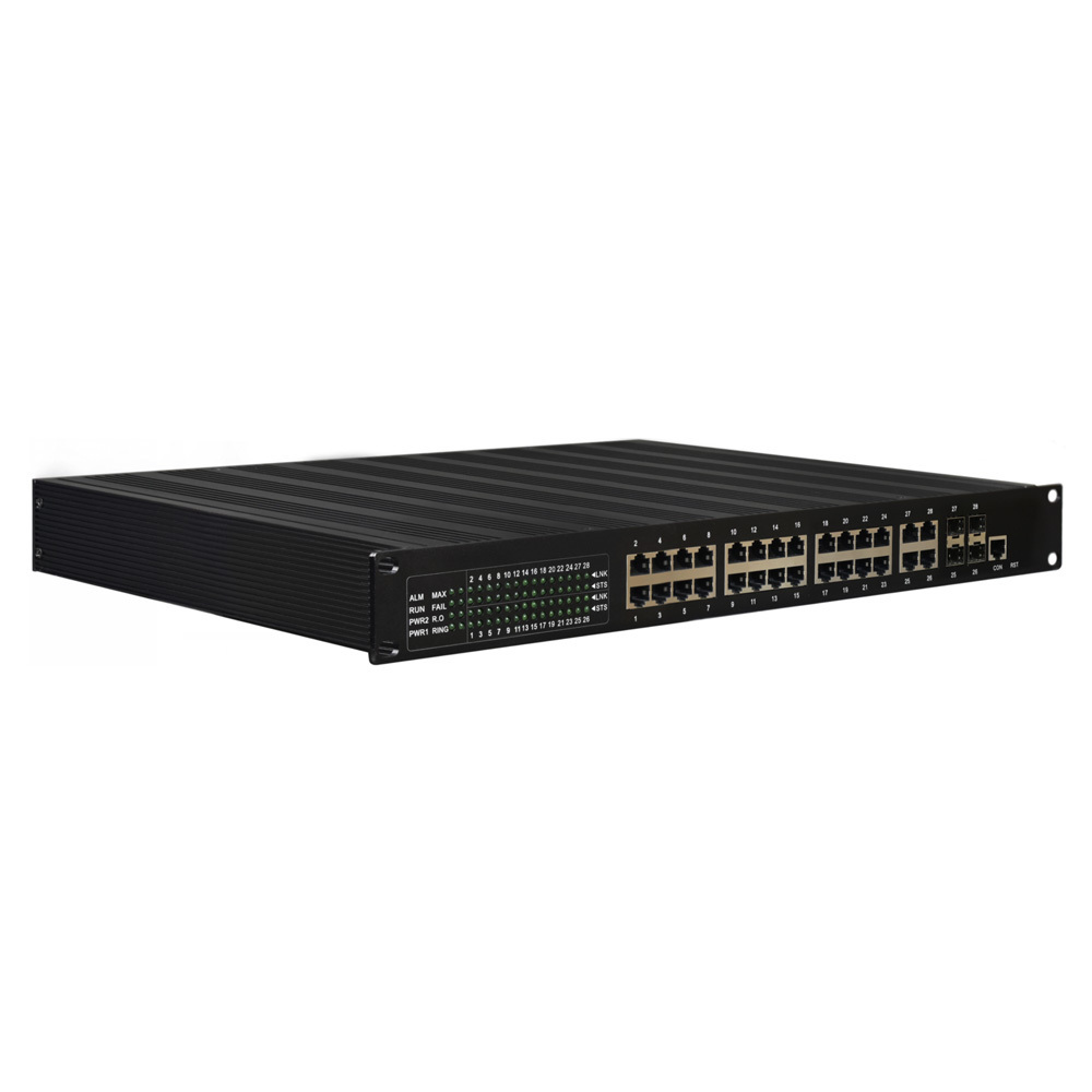 High-Quality Rack-Mount 24 Port Gigabit Ethernet + 4 Port SFP/Ethernet Managed Industrial Switch