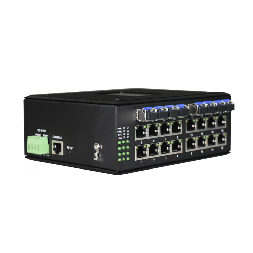 Industrial Managed 16 Ports Gigabit Ethernet Switches SFP Network Switch