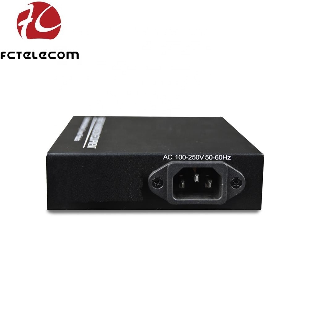 2 Port Fast Ethernet Industrial Grade POE Fiber Optical Media Converter for CCTV