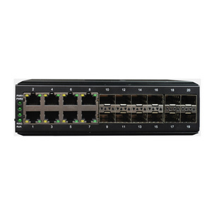 Customized Din Rail 8 Port Gigabit Managed Switch Industrial Network Switch With 12 Port Sfp