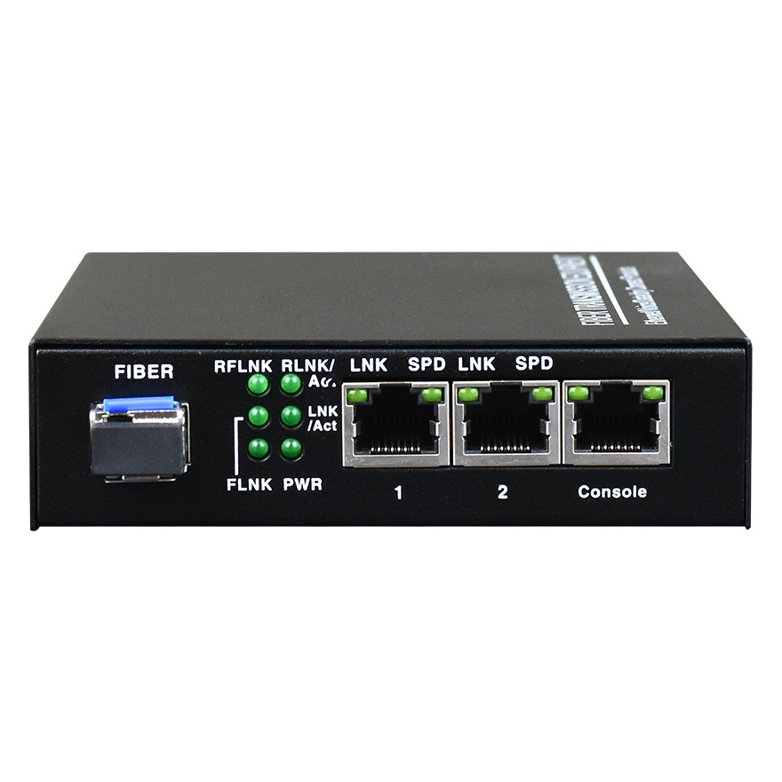 Managed media converter  fiber to ethernet converter