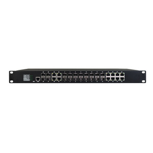 Managed 8 Port Gigabit Ethernet + 16 Port 1000M SFP Industrial Ring Fiber Network Switch with SFP/Ethernet Combo