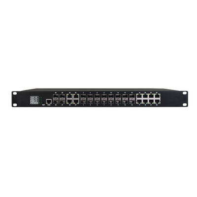 Managed 8 Port Gigabit Ethernet + 16 Port 1000M SFP Industrial Ring Fiber Network Switch with SFP/Ethernet Combo