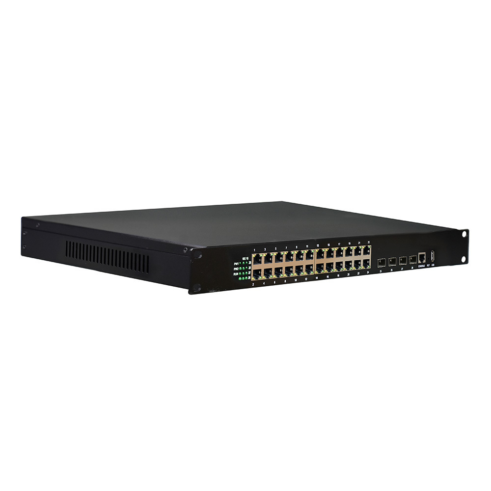 Layer 3 Managed 24 Port Gigabit Ethernet + 4 Port 10G SFP Industrial Grade Network Switch