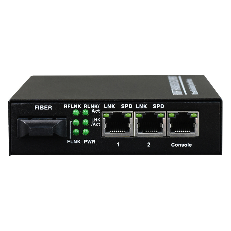 Managed media converter  fiber to ethernet converter