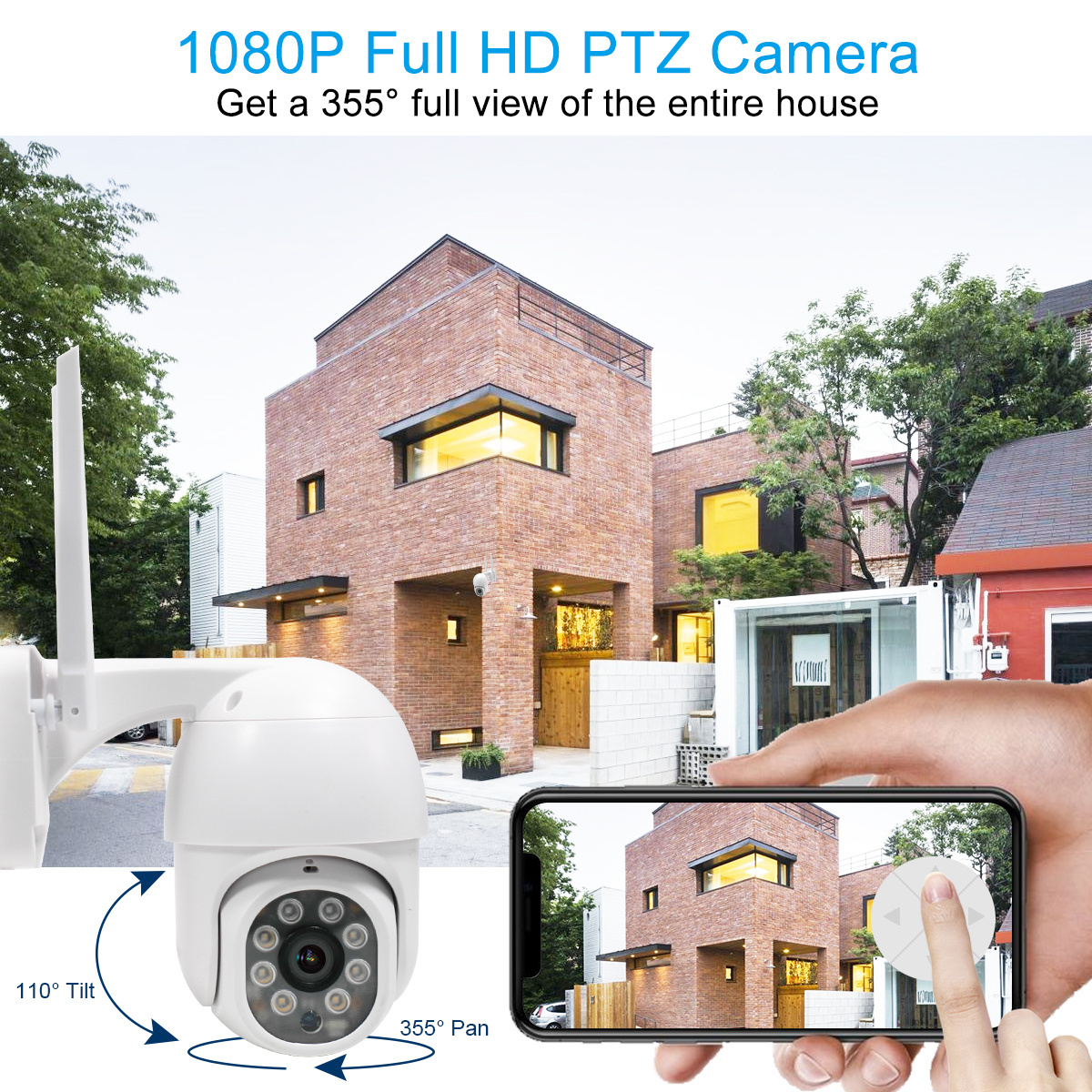 Tuya 1080P Hd Waterproof Outdoor Smart Home Security Wireless Ptz Ip Cctv Camera De Surveillance Camara De Seguridad Wifi