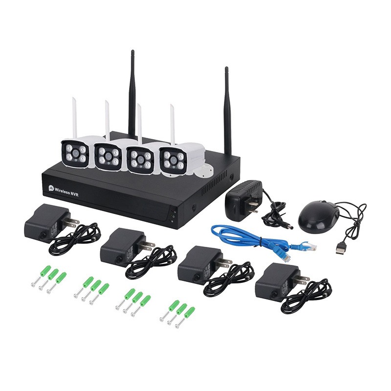 4CH Wireless NVR Kit 1080P Wifi IP Camera CCTV System Wireless Transmitter & Receiver Kit Complete Camera Set