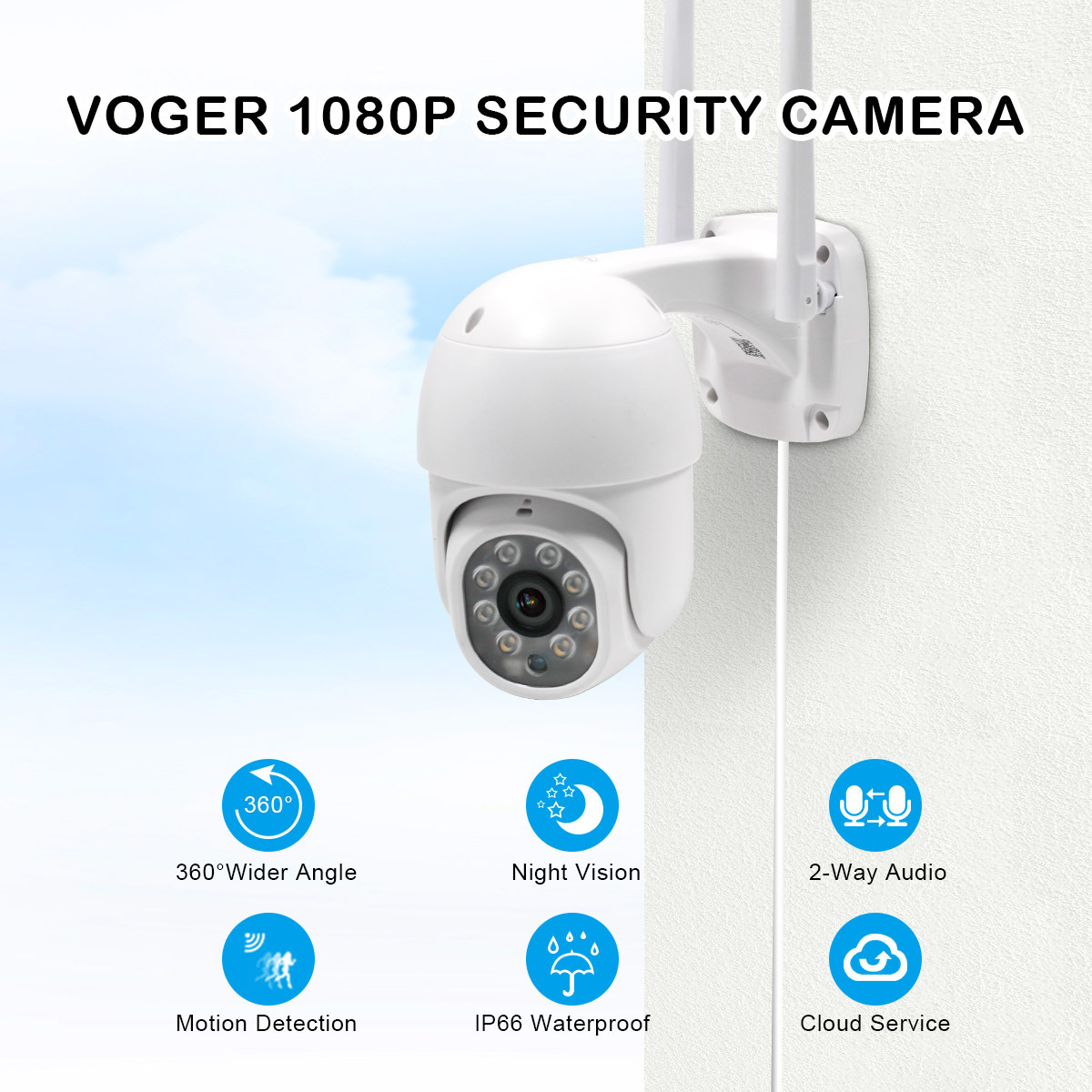 Tuya 1080P Hd Waterproof Outdoor Smart Home Security Wireless Ptz Ip Cctv Camera De Surveillance Camara De Seguridad Wifi