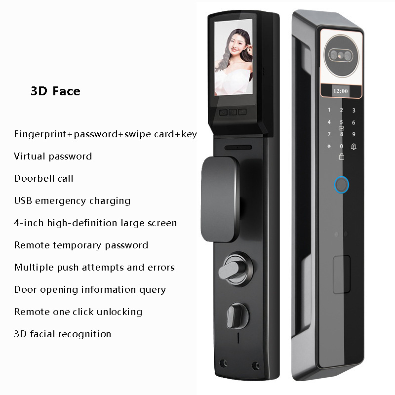 Remote Control High Security Face Recognition Smart Door Lock Camera