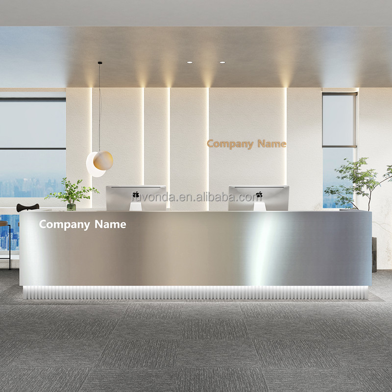 Unique White Reception Desk Zitai Customized color size logo white modern reception desk hotel beauty salon reception desks