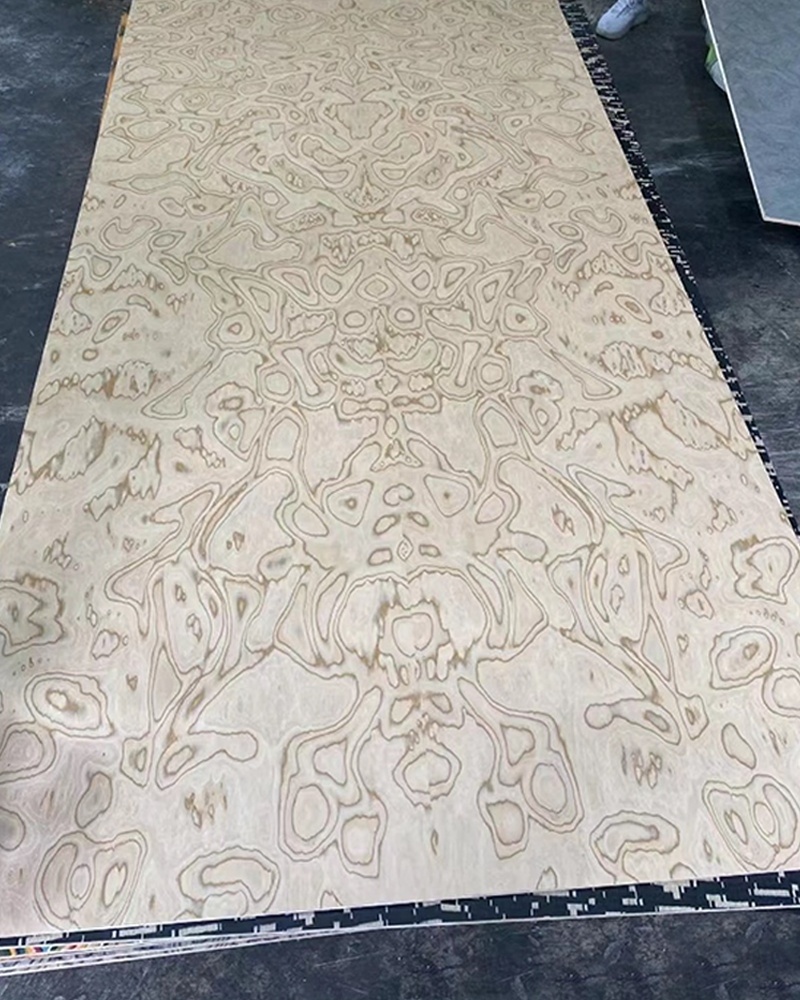 Recon engineered Maple Burl wood veneer For Wallcovering Panels Kitchen Cabinet Plywoods Skin