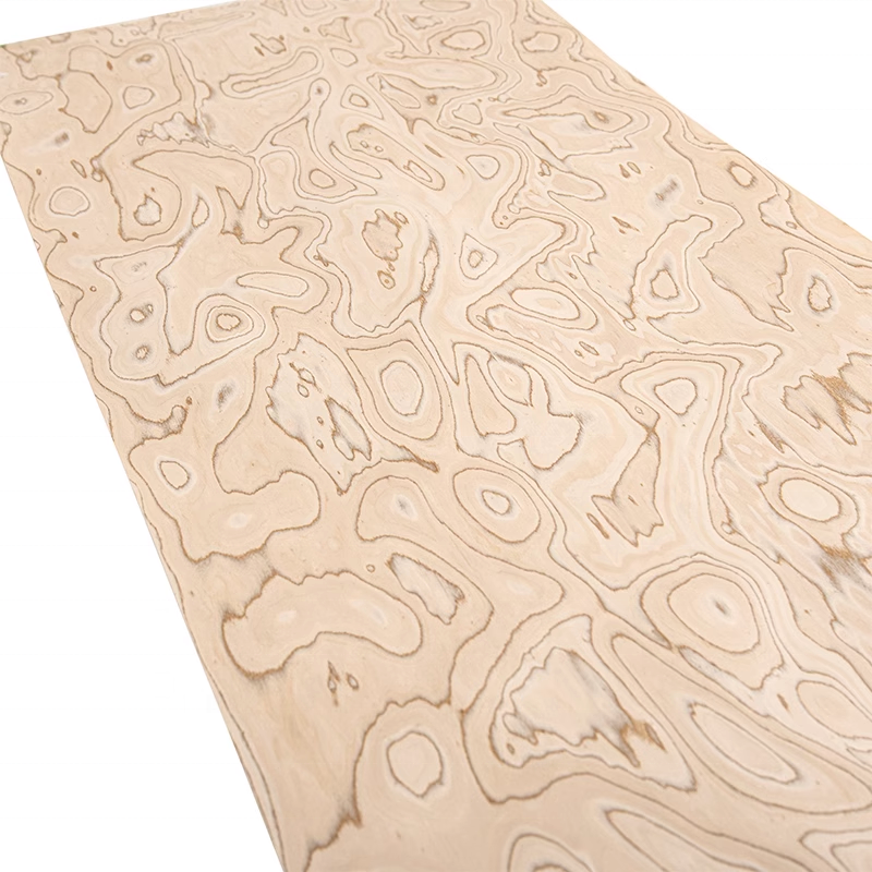 Recon engineered Maple Burl wood veneer For Wallcovering Panels Kitchen Cabinet Plywoods Skin