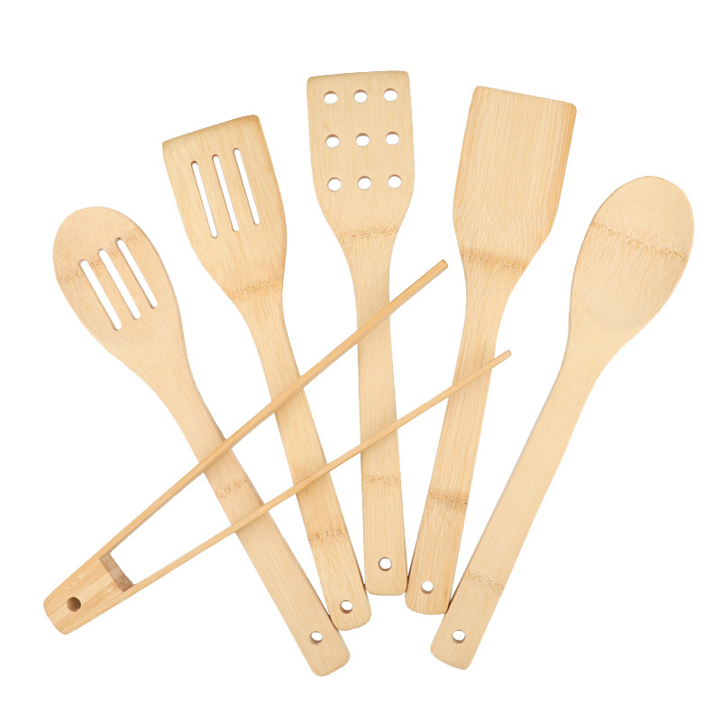 New product high quality natural bamboo kitchen gadgets tools cooking kitchen utensils set suitable for kitchen