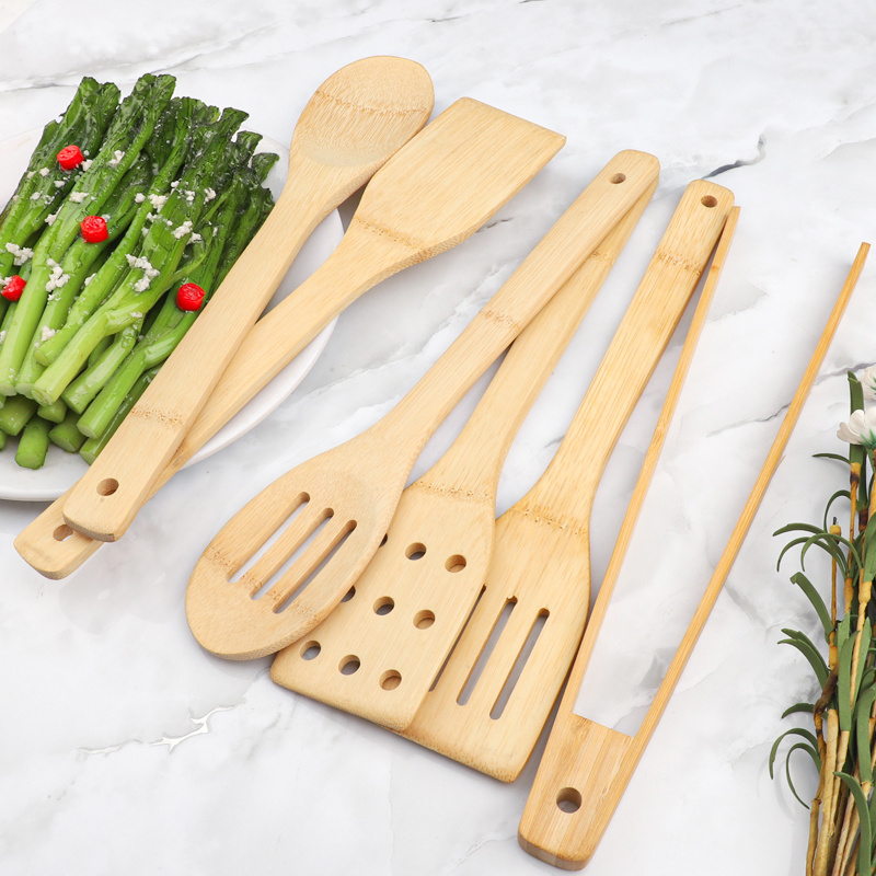 New product high quality natural bamboo kitchen gadgets tools cooking kitchen utensils set suitable for kitchen