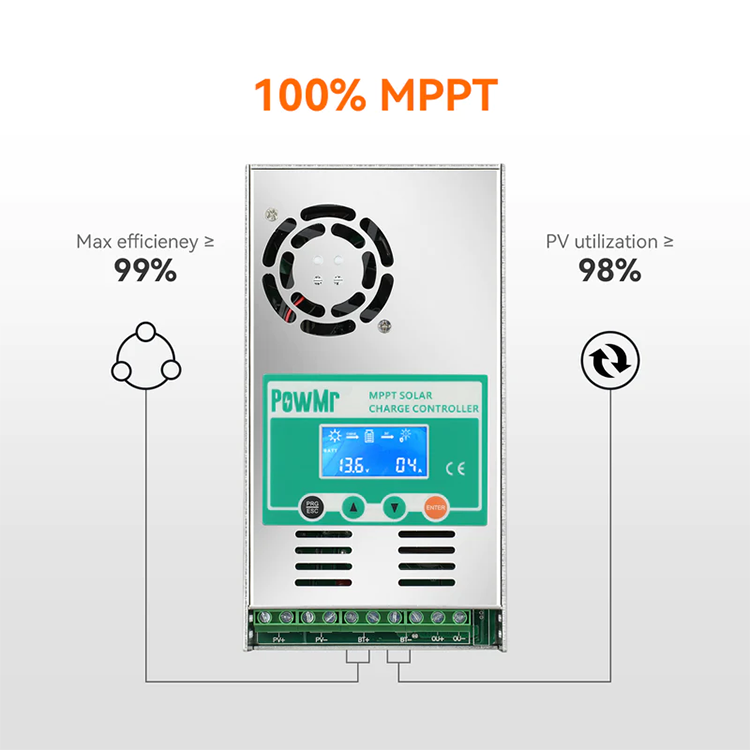 Powmr Wholesale Rechargeable Solar Storage Controller 60A MPPT Solar Charge Controller