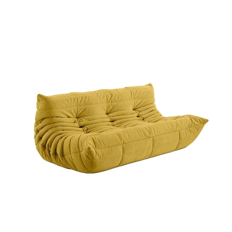 FUOWS  fashionable single comfortable  sponge sectional  caterpillar suede fabric Togo  double three seat leisure chair sofa