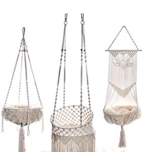 Wholesale Handwoven Cat Macrame Hanging Sleep Hammock Cat Swings Bed