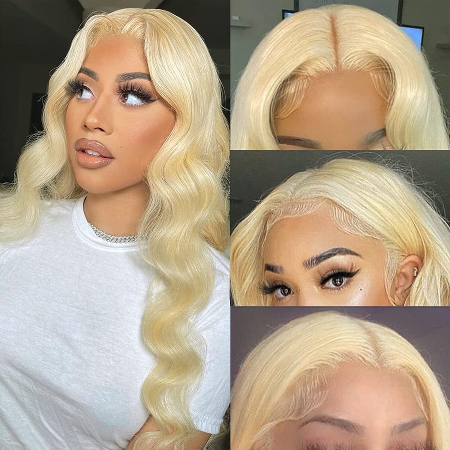 Fuxin Glueless Blonde Wigs for White Women Brazilian Body Wave 13x4 Hd Lace Frontal Wigs Vendors 613 Blonde Human Hair Lace Wig