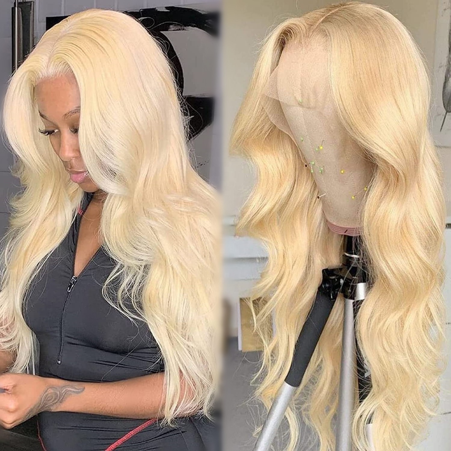 Fuxin Glueless Blonde Wigs for White Women Brazilian Body Wave 13x4 Hd Lace Frontal Wigs Vendors 613 Blonde Human Hair Lace Wig