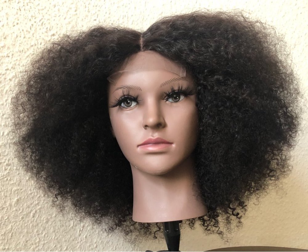 Afro Kinky Hair Wigs Human Hair Lace Front Brazilian Virgin Hair Vendor Very Full Mongolian Afro Kinky Curly Wig for Black Women