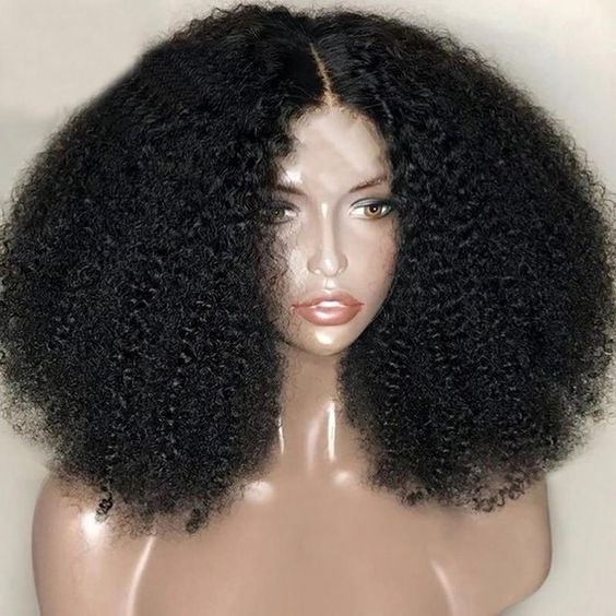 Afro Kinky Hair Wigs Human Hair Lace Front Brazilian Virgin Hair Vendor Very Full Mongolian Afro Kinky Curly Wig for Black Women