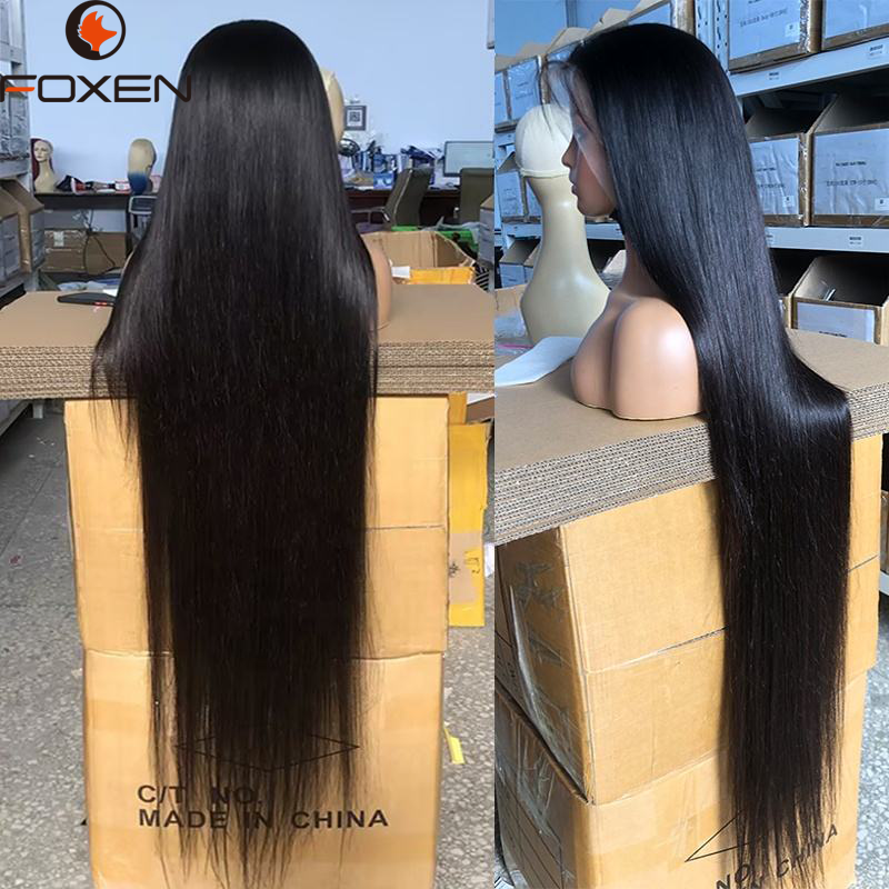 40 50 Inch Bone Straight Human Hair Lace Front Wigs Cuticle Aligned Hd Lace Frontal Wig Vietnamese Raw Hair Wigs For Black Women