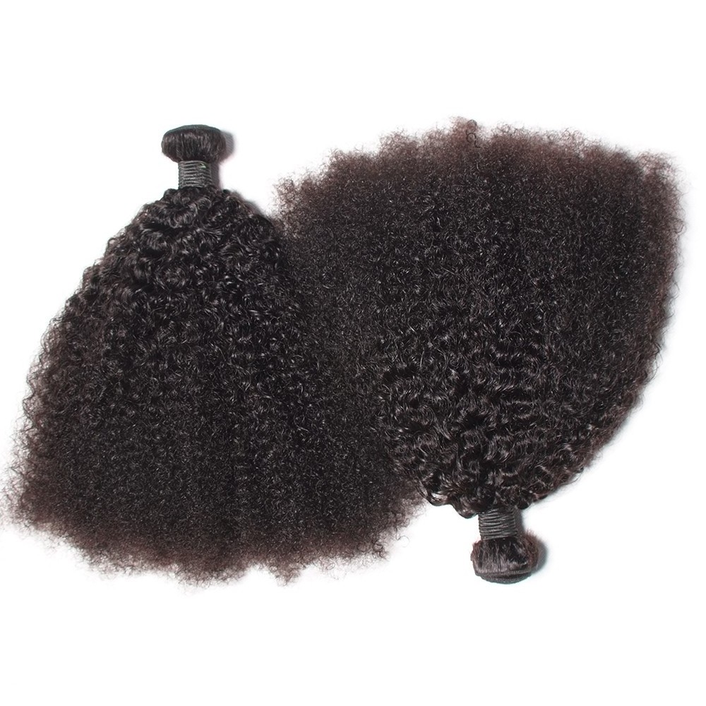 Afro kinky human hair weave roducts raw afro virgin human mongolian kinky curly hair extensions for black women