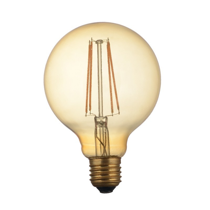 G125-AMBER 2w/4w/6w Led Light E27 Vintage Lamp 2700k  Soft Warm White Light Bulb Led Filament Bulb