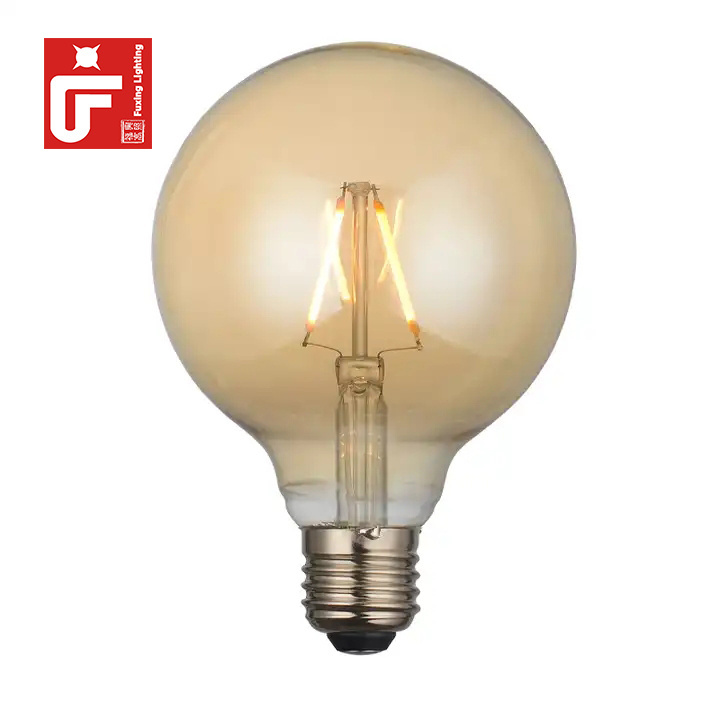 G125-AMBER 2w/4w/6w Led Light E27 Vintage Lamp 2700k  Soft Warm White Light Bulb Led Filament Bulb