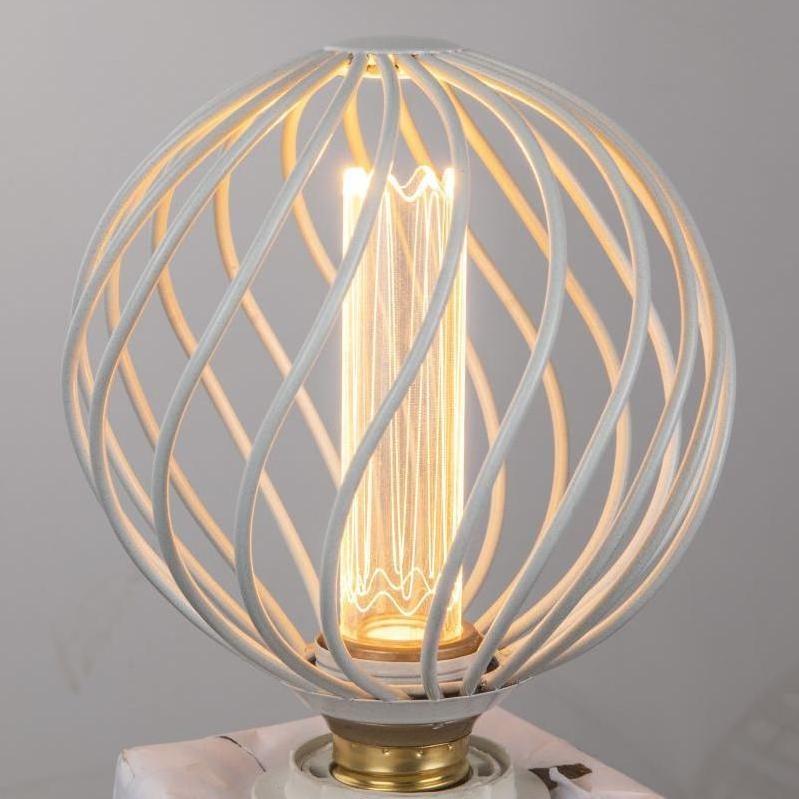 Decorative Handmade Home Decoration Spin Design Metal Bulb Retro Spherical Bulb