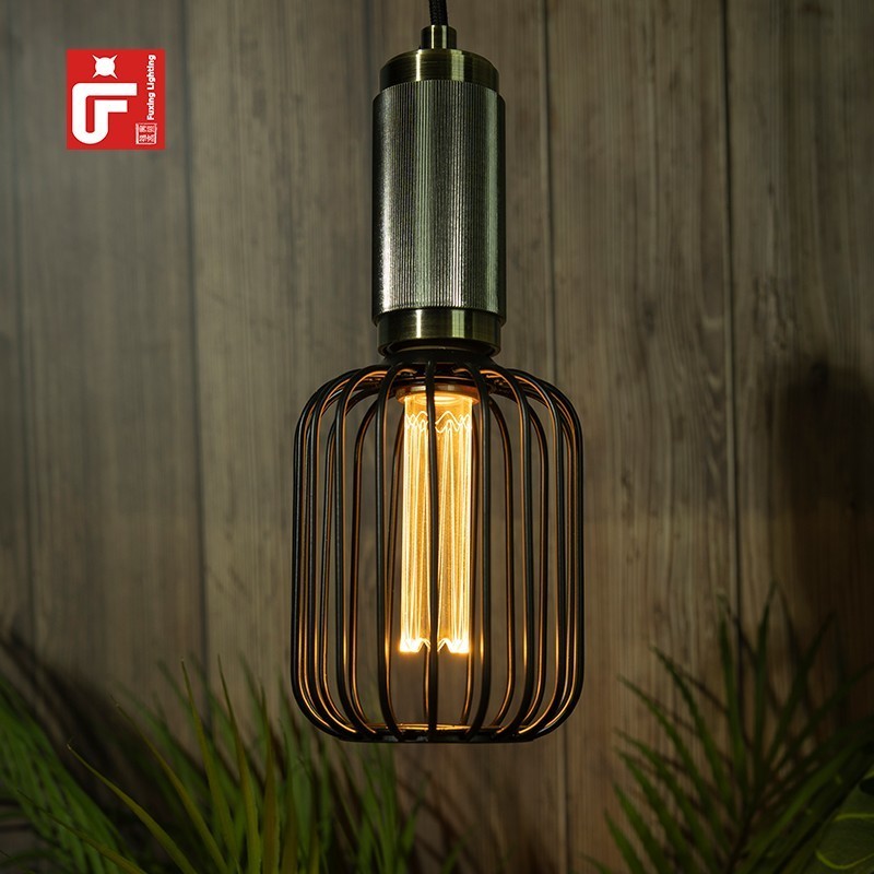 DIY Customized Edison Bulb Retro Metal Lampshade Chandeliers Hanging Lighting Home Decor Led Light Mesh  Mesh Light Bulb Cover