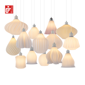 Modern Simple 3d Print Pendant Lamps Farmhouse Special Hotel For Home White Round Ball Kitchen Mall Chandelier Lights Decorative