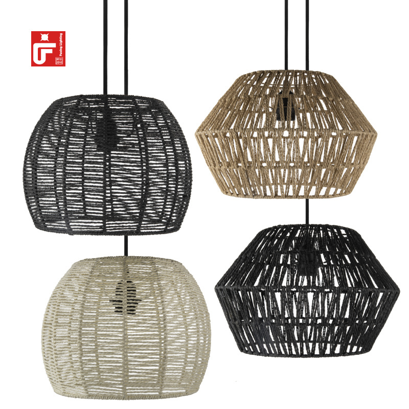 Paper Chandeliers Pendant Lights Rattan Lamp Hanging Lights Rattan Lamp Covers Shades