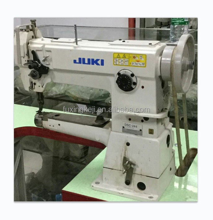 Used Jukis DSC 244 single needle Walking Foot Cylinder Arm Industrial Sewing Machine for heavy material leather bags