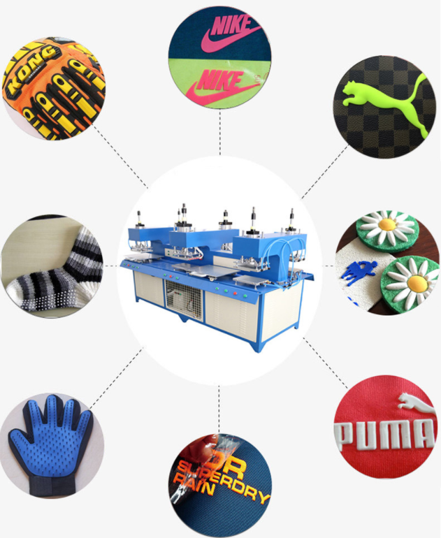 Brand new Dexin SM02 garment silicone logo embossing machine leather 3D logo embossing machine