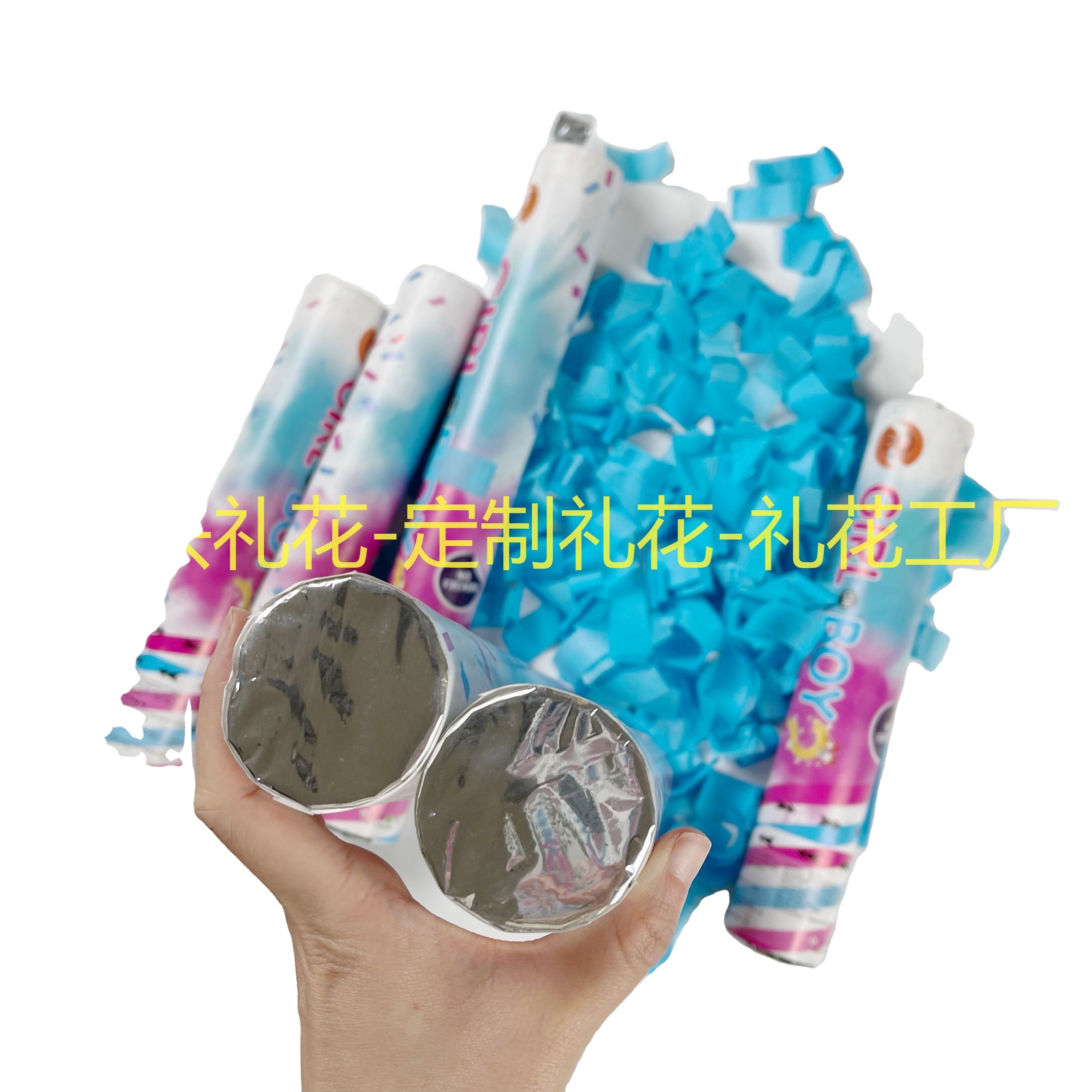 Gender Reveal Confetti salute concierge flower 30cm confetti festive birthday theme party wedding party cannons