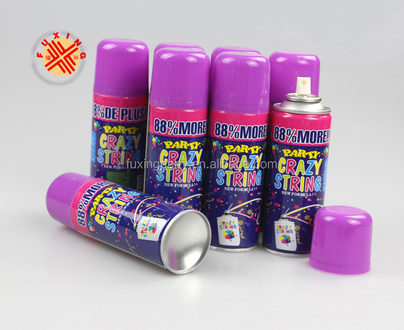 party foam colored snow spray