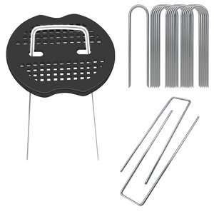 U staple Steel Garden Stakes  Pegs of Anti Rust U-Shaped Lawn Nails for Securing Artificial Fabric Matting Grass Weed Ground Cov