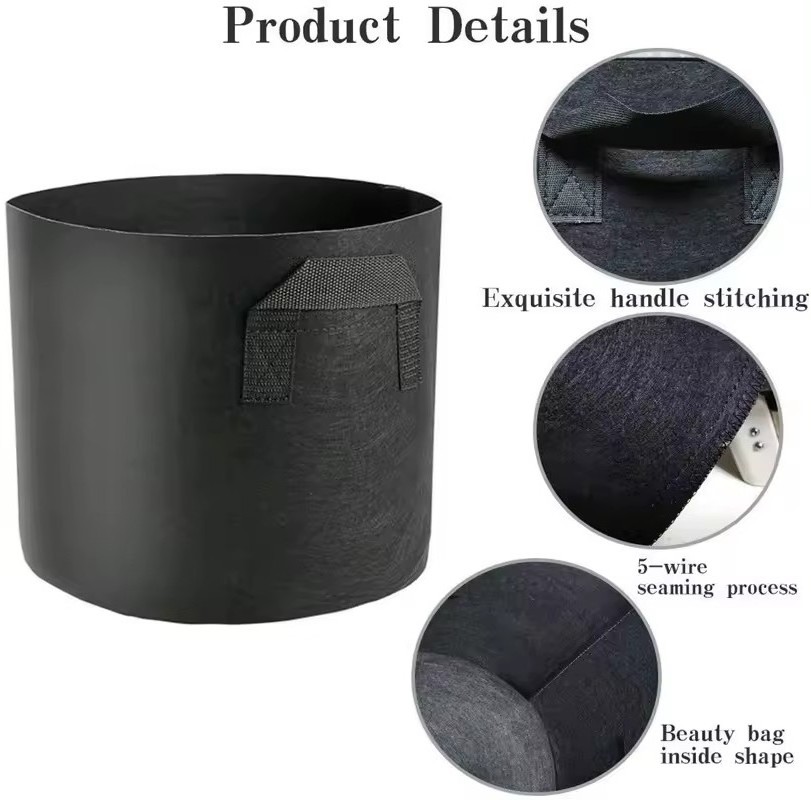 1 2 3 5 7 10 15 20 25 30 Gallon Garden Vegetable Non Woven Felt Fabric Pot Nursery Plant Grow Bags For Plants