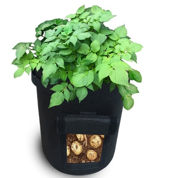 Fabric Flower Pot 3/5/7/10 15 20 25 30 Gallon Root Grow garden Pots felt plant bag grow bags